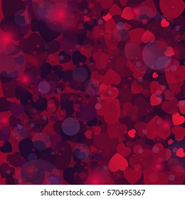 vector background with hearts, Valentine's Day