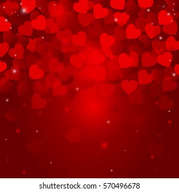 vector background with hearts, Valentine's Day
