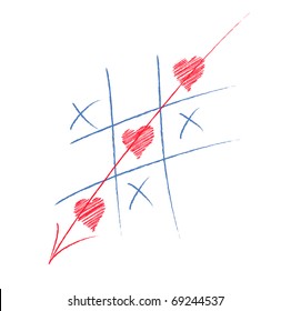 Vector background with hearts for Valentines Day