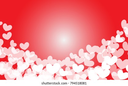vector background with hearts, Valentine's Day, Women's Day