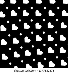 Vector background hearts, white color flat style