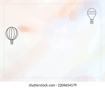 vector background with helium balloon