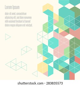 Vector background hexagon .