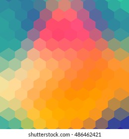 Vector background from hexagon, abstract background, colorful wallpaper.