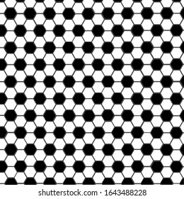 Vector background hexagon, football pattern, soccer color black and white