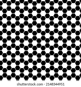 Vector background hexagon, football pattern, soccer color black and white