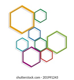 Vector background with hexagons