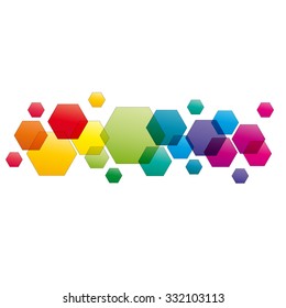 Vector background with hexagons