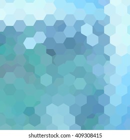 Vector background with hexagons. Can be used in cover design, book design, website background. Vector illustration. Blue color. 