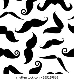 Vector background of hipster mustache