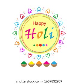 Vector background for 'Holi' the festival of colors. EPS 10 file is arranged in groups and layers for easy editing