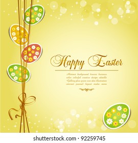 vector background with holiday Easter eggs