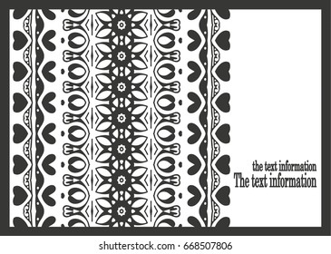Vector background for holiday, wedding invitation with laser cut pattern. It is also suitable for advertisement, walls, home, shop equipment design. Eastern, ethnic style is easily editable