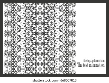 Vector background for holiday, wedding invitation with laser cut pattern. It is also suitable for advertisement, walls, home, shop equipment design. Eastern, ethnic style is easily editable