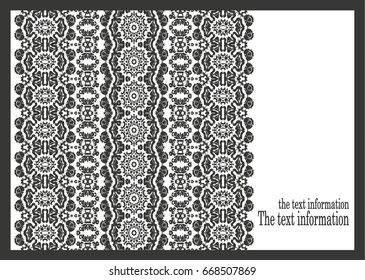 Vector background for holiday, wedding invitation with laser cut pattern. It is also suitable for advertisement, walls, home, shop equipment design. Eastern, ethnic style is easily editable