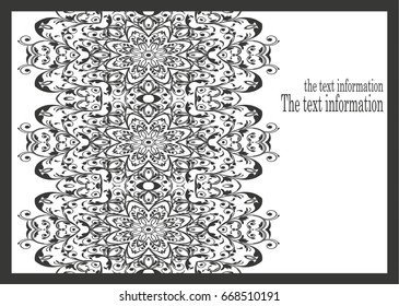 Vector background for holiday, wedding invitation with laser cut pattern. It is also suitable for advertisement, walls, home, shop equipment design. Eastern, ethnic style is easily editable
