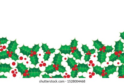 Fondo vectorial con bayas huecas. Cartel de navidad. Ilustración vectorial para tarjetas de felicitación, afiche, banners, fabricación, papel tapiz, impresión