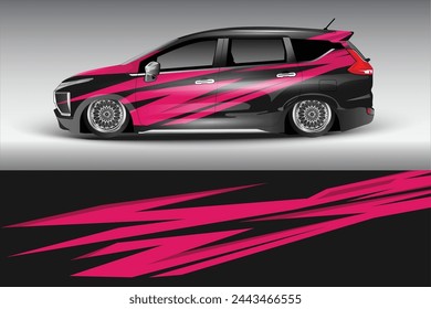 Vector background for home car sticker camper car wrap
