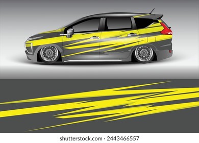 Vector de fondo para la etiqueta engomada del coche del hogar camper envoltura del coche