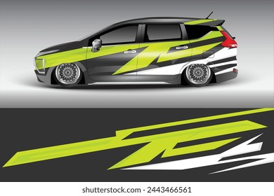 Vector background for home car sticker camper car wrap
