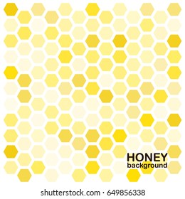 Vector background of honeycomb, yellow color.