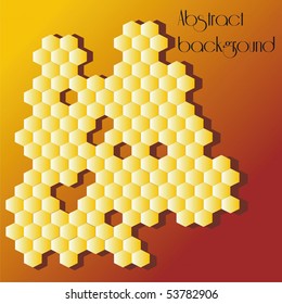Vector background with honeycombs for your design