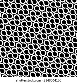 vector background hooks in the shape of infinity, color white flat style