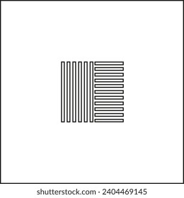 Vector background horizontal and vertical stripes, contour color black flat style