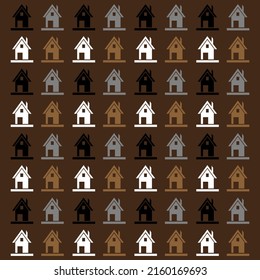 Fondo vectorial de la casa, colorido estilo plano
