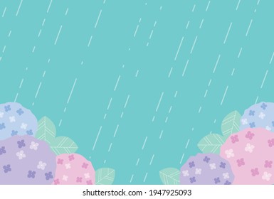 雨 あじさい のイラスト素材 画像 ベクター画像 Shutterstock