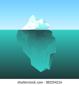 Vector background with Iceberg in the sea