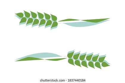 Vector background icon - wheats . Illustration for agriculture, eco, botanic, organic food