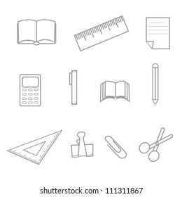 vector background of the icons the education