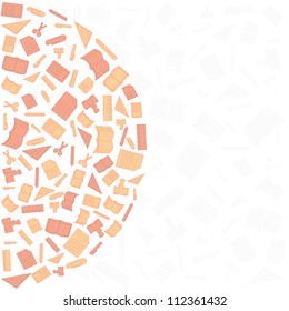 vector background of the icons the of education