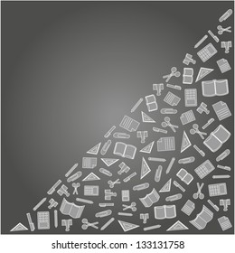 vector background of the icons the education