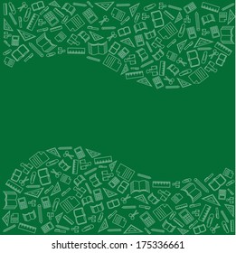 vector background of the icons the education