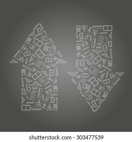 vector background of the icons the education