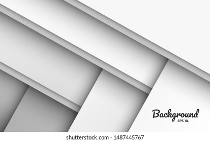 Vector background illustration Abstract geometric shapes, squares and chasing gray and white