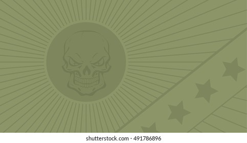 vector background illustration abstract glow and skull
