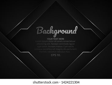 Vector background illustration Abstract modern geometric shapes straight lines black

