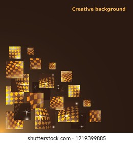 Vector background. Vector illustration of abstract squares. Background design for poster, flyer, cover, brochure.