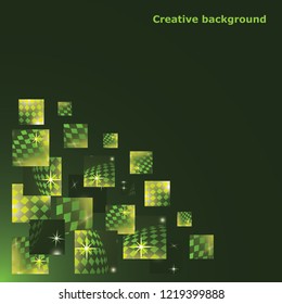 Vector background. Vector illustration of abstract squares. Background design for poster, flyer, cover, brochure.