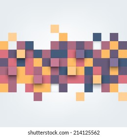 Vector background. Vector Illustration of abstract squares. Pattern design for banner, poster, flyer, cover, brochure.