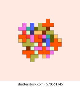 Vector background. Vector Illustration of abstract squares. Colorful background design