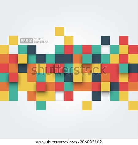 Vector background. Vector Illustration of abstract squares. Background design for poster, flyer, cover, brochure.