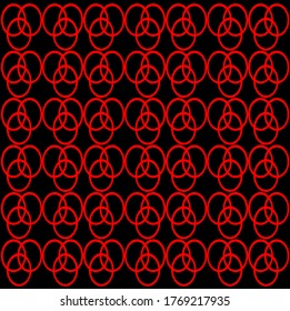 Vector background. Vector Illustration of abstract three red circles that intersect to form a rectangular composition . Background design for poster, flyer, cover, brochure. Vector background. Vector Illustration of abstract three red circles that intersect to form a rectangular composition . Background design for poster, flyer, cover, brochure.