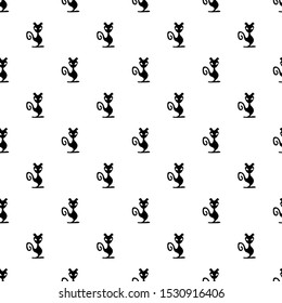 Vector background, illustration with cats in white and black. Seamless pattern for fabric, textile, gifts, wallpaper and scrapbooking.