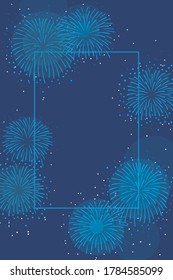 Vector background illustration with fireworks