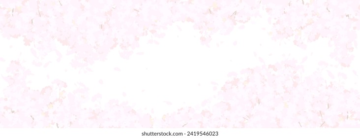 Vector background illustration of fluffy cherry blossoms