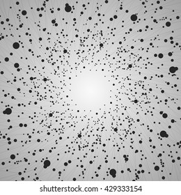 Vector background, illustration, geometric, graphic. The concept of molecule and communication. Connected lines with dots. Science, chemistry, biology, medicine, technology. Grey, white, silver